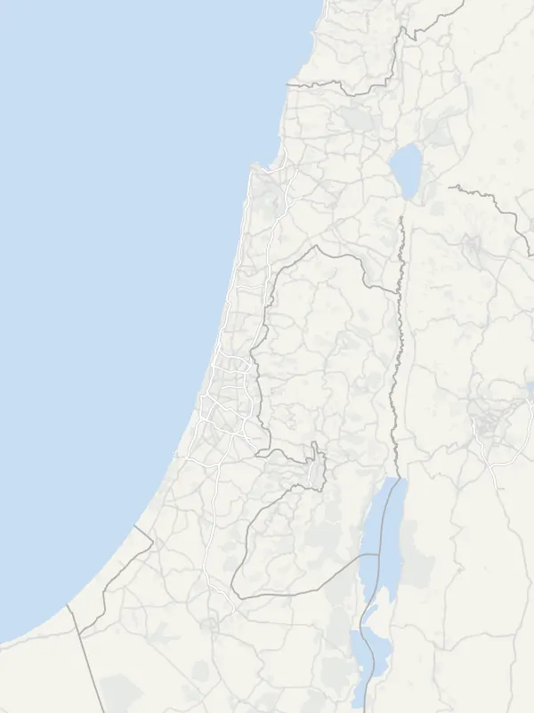 מפת ישראל עם תמונת מכ״ם הגשם האחרונה